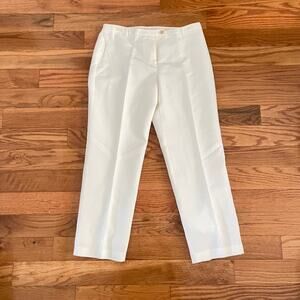 J. Crew Womens 10 Favorite Fit Straight Pants White Summer Flawed As Is 63167